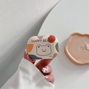 TEMU 귀여운 곰 테마의 부드러운 실리콘 보호 케이스, Airpods Pro 2용, Airpods 1/2/3/4용 - 블랙 & 화이트 색상 가능