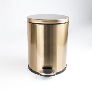 TEMU LDQ 스테인리스 스틸 , 9.5L, 광택 마감, 원통형, 발판식, 무소음 뚜껑, 배터리 불필요, 실내 사용, 침실, 주방, 거실, 욕실, 사무실용 다용도