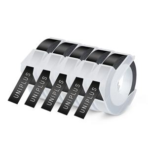 TEMU 5개입 3D 엠보싱 라벨 테이프 9mm 0.354인치 자체 접착 라벨 스티커 방수 플라스틱 PVC 라벨, Dymo 12965 1880 1610 1540 Motex E101 E202 B90 수동 타자기 호환
