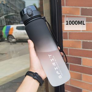 TEMU 1pc 그라데이트 스포츠 물병 1000ml/750ml/600ml, 누출 방지, 시간 용량 표시, PVC 프리 PC 재질, 야외, 달리기, 사이클링, 체육관, 등산, 데이, 크리스마스, 새해 선물에 이상적