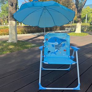 TEMU 해변, 캠핑 및 소풍에 완벽한 내장 우산이 있는 어린이용 가벼운 & 튼튼한 접이식 의자|캠핑의자|접이식의자