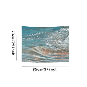 TEMU 초대형 오션 스월 추상 태피스트리 - 아쿠아 웨이브 아트, 침실 & 거실 장식용 소프트 폴리에스터 벽걸이, 쉬운 관리, 무료 설치 키트 포함, 비치 테마 장식, 세탁 가능, 축제 선물, 79*59인치, 홈 벽 장식