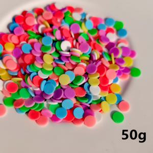 TEMU DIY 공예용 1800개 컬러풀 폴리머 클레이 슬라이스 - 50g 어소트먼트, 레진 아트, 슬라임, 네일 디자인, 폰 케이스 및 주얼리 만들기 용품, 핑크, 블루, 그린, 옐로우 등 다양한 라운드 디스크|슬라임