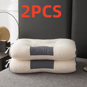 TEMU 2pcs 3D 통기성 부드러운 마사지 목 커플 베개 - 조절 가능한 인간공학적 지원, 고품질 코어, 분리 가능한 커버, 편안한 수면, 고급 호텔 품질 목 지원 - 부드러운, 깊은 수면 편안함, 가정용 또는 선물로 적합, 완벽한 휴일 선물 선택|베개커버|목베개