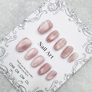 TEMU 10pcs 짧은 타원형 핀셋, 누드 핑크 글리터 표면, 분리 가능한 네일 아트, 학생 및 전문직 근로자에게 매우 적합, 이상적인 휴일 선물|네일아트