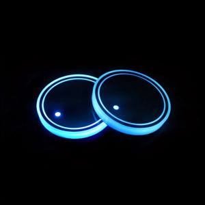 TEMU LED 네온 라이트 자동차 컵 홀더 코스터 - 7가지 색상 변환 라이트 매트, USB 충전식, 홈, 바 및 차량 내부 액세서리, 자동차 내부 장식, 라이트 장식