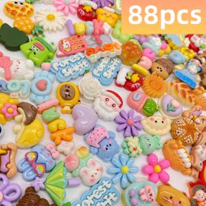 TEMU 38/58/88개 혼합 보석 액세서리, 비즈 주얼리, 보석 만들기 용품, DIY 레진 액세서리, 컬러풀한 꽃과 나무 모양으로 다양한 보석 및 휴대폰 케이스 등 수제 제품을 장식할 수 있습니다. 친구에게 좋은 선물입니다!