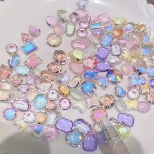 TEMU 100pcs 혼합 라인스톤 네일 아트 - 수제 패치, 보석 장식, 다색 반짝이는 유리 3D 라인스톤 DIY 네일 디자인, 네일 아트 용품 | 반짝이는 라인스톤 | 내구성 있는 라인스톤, 네일 아트 장식|네일재료