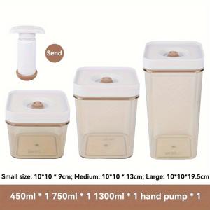 TEMU 4pcs 진공 밀폐 유리 보관용기, 플립 뚜껑 - 식품 등급, 습기 방지, 산화 방지, 곡물, 견과류, 건조 과일 보존에 적합, 주방 필수품 | 현대 주방 용품 | 내구성 있는 유리