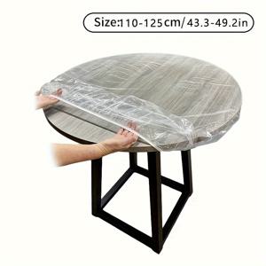 TEMU 1개 PVC 원형 테이블 커버, 주방 레스토랑 원형 테이블 세트에 적합한 원형 테이블 커버, 야외 공원 원형 테이블 커버, 휴일 파티 원형 테이블 커버!