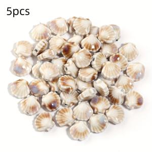 TEMU 5pcs 스무드 세라믹 스위트 쿨 윈드 쉘 비즈, 브래지렛 귀걸이 DIY 핸드메이드 보석 액세서리 보석 제조 용품 핸드메이드 비즈 재료