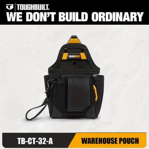 TEMU TB-CT-32-A 헤비 듀티 창고 파우치 - ClipTech 센터, 휴대폰 홀더, 노트북 포켓 및 메탈 루프가 있는 내구성 있는 멀티툴 정리함, 전문가용 블랙 폴리에스터 구조, 전문 도구 정리함 | 기능적인 파우치 | 내구성 있는 폴리에스터, 도구 정리 보관함