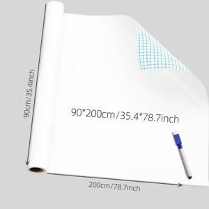 TEMU 1롤 접착식 화이트보드 벽지 - 60x200cm(23.6