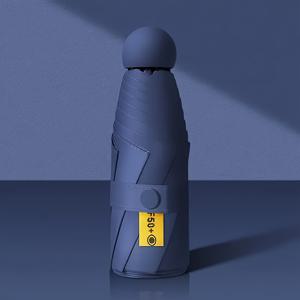 TEMU 1개의 캐주얼 귀여운 패션 접이식 우산, 수동 개폐, 6개의 늑골, 자외선 차단, 폰지 원단, 철 프레임, 플라스틱 손잡이, 컴팩트 다기능 선우산 및 우산