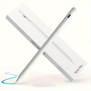 TEMU 아이패드 2018-2024용 펜, 틸트 감도, 팔姆 가드, 저 지연 시간, USB 충전, 충전식 리튬 폴리머 배터리, 드로잉, 노트 및 서명용 전자 부품 포함