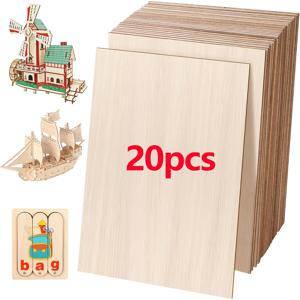 TEMU 20/30장 4 X 6 인치 얇은 린든 나무 시트, 공예, 건축 모형, 레이저 절단, 나무 태우기 및 페인팅에 적합합니다.