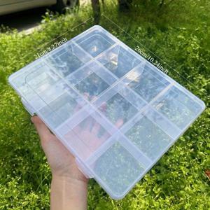 TEMU 1pc 다용도 저장 용기, 카드 슬롯, 고정 그리드 및 유리 비즈 및 DIY 액세서리용 충분한 공간을 특징으로 합니다. 이 투명한 보석 정리함은 대용량 용량을 제공합니다.