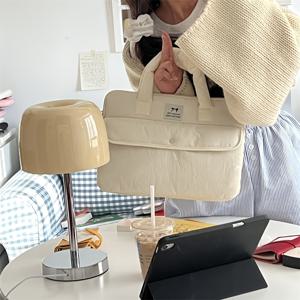 TEMU 1pc 귀여운 노트북 슬리브 알파벳 디자인 - 가벼운, 퇴색 방지 폴리에스터, 지퍼 클로저, 어깨 스트랩 일상 출퇴근, 대학, 외출 - 11/13/15인치 컴퓨터, 대학 노트북 가방에 적합, 노트북 가방, 폴리에스터 안감, 두꺼움|가방|보부상가방|노트북파우치