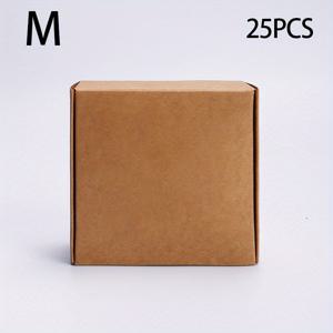 TEMU 25pcs 브라운, 화이트, 블랙 크래프트 종이 포장 상자 사각형 접이식 비행기 상자 수제 비누 풀 수 있는 보석 선물 상자
