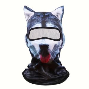 TEMU 남성용 통기성 3D 동물 귀가 있는 발라클라바 - 야외 활동용 UV 보호 풀 페이스 마스크, 재미있는 여름 선스크린 헤드기어, 크리스마스에 가장 적합|자외선차단마스크
