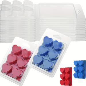 TEMU 100개 하트 & 큐브 캔들 만들기 몰드, 7.5x11.3cm - DIY 캔들, 비누 제작에 완벽함 - 성인, 청소년 및 초보자에게 이상적