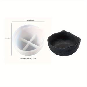 TEMU 불규칙한 컵 실리콘 몰드, 수지 주조, DIY 촛대, 콘크리트 왁스 용기, 다육 식물 화분, 꽃병, 점토 보관 그릇, 석고 에폭시 몰드 - 재질: 실리콘, 모양: 불규칙