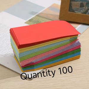 TEMU 패키지당 100개. 컬러풀한 중국 스타일 세트 봉투 포장지 보관용지 가방 봉투 작은 신선한 일반 색상 투명 제조사 제품 크로스보더