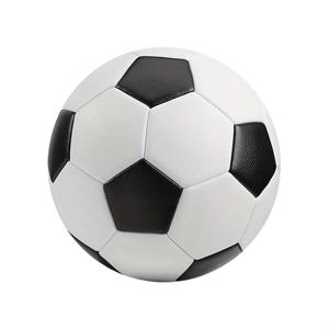 TEMU 블랙 & 화이트 축구공 - 크리스마스, 할로윈, 추수감사절에 친구 & 가족을 위한 완벽한 스포츠 선물 | 튼튼한 PVC 소재, 기계 스티치