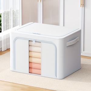 TEMU 하트 리프 1개 대용량 접이식 창문 & 전면 수납 상자 - 내구성 있는 옥스포드 원단 다목적 정리함, 어린이 침실 옷, 침구, 장난감용 공간 절약형 전통 스타일, 우아한 손잡이 디자인, 침대 밑 보관함