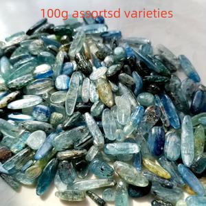 TEMU 100g/봉지 천연 대형 블루 키아나이트 칩 , 어항, 홈 데코, 보석 제작, 돌, 선물 아이디어용