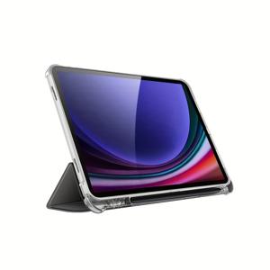 TEMU TAB S10 +/S10ULTRA/S 9 시리즈용 슬롯이 있는 펜 수납 가능한 소프트 케이스, 터치감 좋은 베이스 플레이트 고정 커버