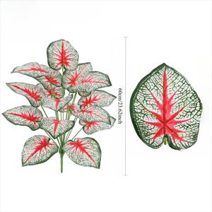 TEMU 실물과 같은 흰색과 녹색 타로 잎 식물 묶음 - 18개의 큰 잎, 넓은 잎 식물 장식, 녹색 넓은 잎 열대 우림 장식 나무, 사계절에 적합, 실내외 인공 나무 화분, 결혼식, 호텔, 정원, 안뜰, 사진 촬영에 완벽한 북유럽 녹색 식물 화분 시뮬레이션 나무 - 실내/외부 사용, 화분 미포함