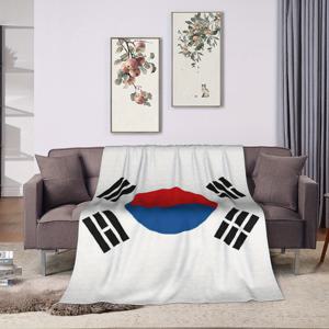 TEMU 한국 국기 디자인 플란넬 플리스 담요, 글램 애니메이션 테마, 올 시즌 편안한 던지기, 디지털 프린트, 100% 폴리에스터, 비직조, 250-300gsm, 침대, 소파, 캠핑, 여행에 이상적인 - 독특한 생일 선물|태극기