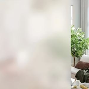 TEMU 프로스트 PVC 프라이버시 윈도우 필름 | 엿보기 방지 및 빛 차단 | 사무실과 욕실용 반투명 매트 마감 | 프라이버시 강화 및 눈부심 감소 | 적용이 쉽고 내구성 있는 유리 스티커