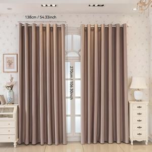 TEMU 1pc 우아한 밀크 티 커튼 - 꽃무늬, 조명 필터링, 막대 포켓 디자인, 거실, 침실, 발코니 및 식사 공간, 폴리에스터 원단, 글램 스타일, 사생활 보호, 모든 계절 사용, 거실용 커튼