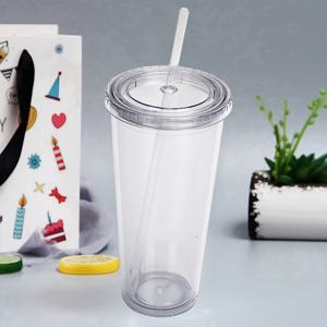 TEMU 1pc 대용량 이중층 플라스틱 버킷, 양말 및 뚜껑 - 450ml/650ml/350ml, 쉽게 청소, 휴대용, 커피 및 우유에 이상적, 사무실, 야외 및 가정용으로 완벽, 가정용 음료 컵 | 현대적인 음료 용기 | 내구성 있는 플라스틱 컵