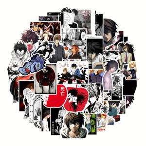 TEMU 데스노트 애니메이션 스티커 54개 세트, 물병, 컴퓨터, 휴대폰 케이스, 노트북 등에 붙일 수 있음