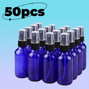 TEMU 50개 무향 플라스틱 스프레이 병, 1.69oz - 파란색, 에센셜 오일, 화장품 및 향수용 휴대용 여행 스프레이, 재충전 및 개인 사용에 이상적, 재충전 가능한 스프레이 병 | 세련된 스프레이 디자인 | 내구성 있는 플라스틱|향수|오일스프레이
