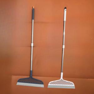 TEMU 2pcs 추가 긴 유리 바닥 스크류 브러시 - 건식 청소용 분리 가능한 실리콘 스크래퍼 - 조절 가능한 길이 및 회전 가능한 부드러운 헤드 - 하드 바닥, 카펫, 타일, 창문에 적합 - 애완 동물 털 제거기, 애완 동물 털 제거기|조절 가능한 바닥 청소기| 내구성 있는 플라스틱 브러시