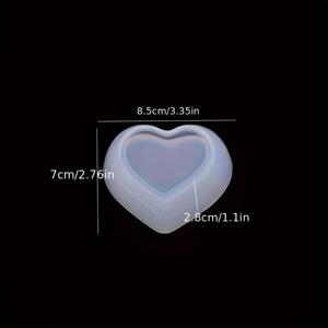 TEMU DIY 에폭시 레진 공예용 하트 모양 실리콘 몰드 - 다양한 크기의 쌓을 수 있는 캔들 & 주얼리 만들기 몰드, 식품 등급 장식 용기 (생생한 색상), 스팅스, 화장품, 소품용 실리콘 몰드, 창의적인 접시 몰드