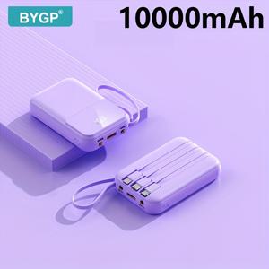 TEMU 10000mAh 휴대용 모바일 파워뱅크, PD20W 고속 충전, 내장형 충전 케이블/LED 전원 디스플레이, 아이폰/ 스마트폰 및 디지털 기기 호환, 야외용 비상 배터리 팩, 선물용|보조배터리|USB|USB