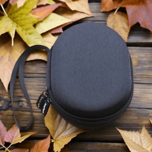 TEMU 에바 하드 쉘 휴대용 케이스 - AfterShokz, Sanag A5X/A5S, NANK Runner Pro 등과 호환 - 케이블 보관 및 휴대용 손잡이가 있는 내충격 여행 파우치 - 블랙/다크 그레이