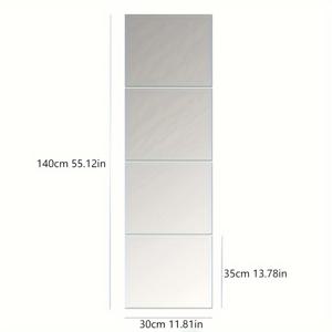 TEMU [2D 플랫] 4/8pcs 1mm 두꺼운 사각형 아크릴 거울 벽 스티커 배경 벽 장식, 침실, 거실, 사무실, 주방, 욕실, 입구, 댄스 룸, 체육관, 깨지지 않는 제거 가능한 자체 접착 벽 스티커 아크릴 거울, 벽걸이 메이크업 거울 풀 바디 거울 드레스 거울 35x30cm