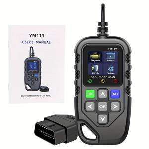 TEMU 1개 NOPNOG YM119 차량용 OBD2 스캐너 - 1.8