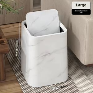 TEMU 스타일리시 노르딕 대리석 15L/3.96gal - 거실, 주방, 욕실 및 침실용 대용량 사각형