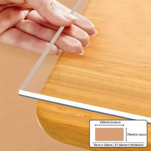 TEMU PVC 1.0mm 두께 투명 테이블보, 고품질 및 스크래치 방지 내열성 테이블 커버, 책상 표면 보호 필름, 가정용 호텔 식탁 천 커피 테이블 천 가정용 테이블보 1개|필름