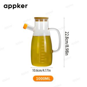 TEMU Appker 방수 유리 오일 디스펜서 - 내열성, 고보로실리케이트 올리브 오일 & 식초 병, 주방, 바비큐, 캠핑 및 피크닉용