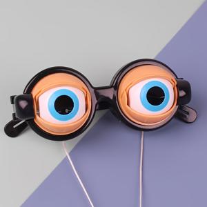TEMU 1 팩 크레이지 아이즈 노벨티 안경, 파티용 플라스틱 장난 고글, 재밌는 생일 및 크리스마스 선물, 부활절 파티 선물
