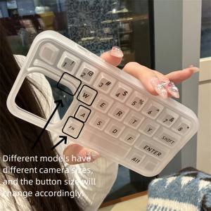 TEMU 3D 키보드 키가 있는 부드러운 실리콘 폰 케이스, Iphone 모델 12, 13, 14, 15, 및 16 Pro Max와 호환성을 위한 디자인, 창의적인 시뮬레이션된 백 커버를 특징으로 합니다.