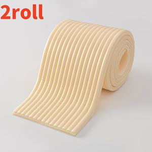 TEMU 사이클레이더 2롤의 3D 심플 럭셔리 소프트 방충 벽 스티커, 안전 코너 보호 스트립, 즉시 붙이고 떼는 DIY 고무 파우치, 홈 방충 스티커, 가구 모서리를 부드럽고 방충으로 감싸기, 노인 및 애완동물, 침실, 거실, 침대 옆 등에 적합